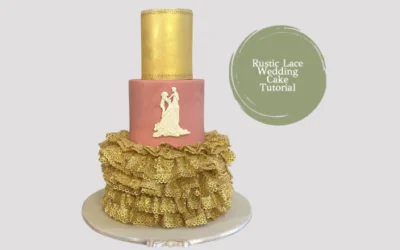 GOLD LACE WEDDING CAKE TUTORIAL
