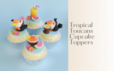 TROPICAL TOUCANS CUPCAKE TOPPERS