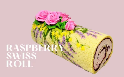 RASPBERRY SWISS ROLL CAKE