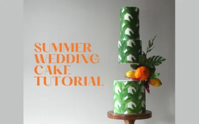 SUMMER THEMED WEDDING CAKE TUTORIAL