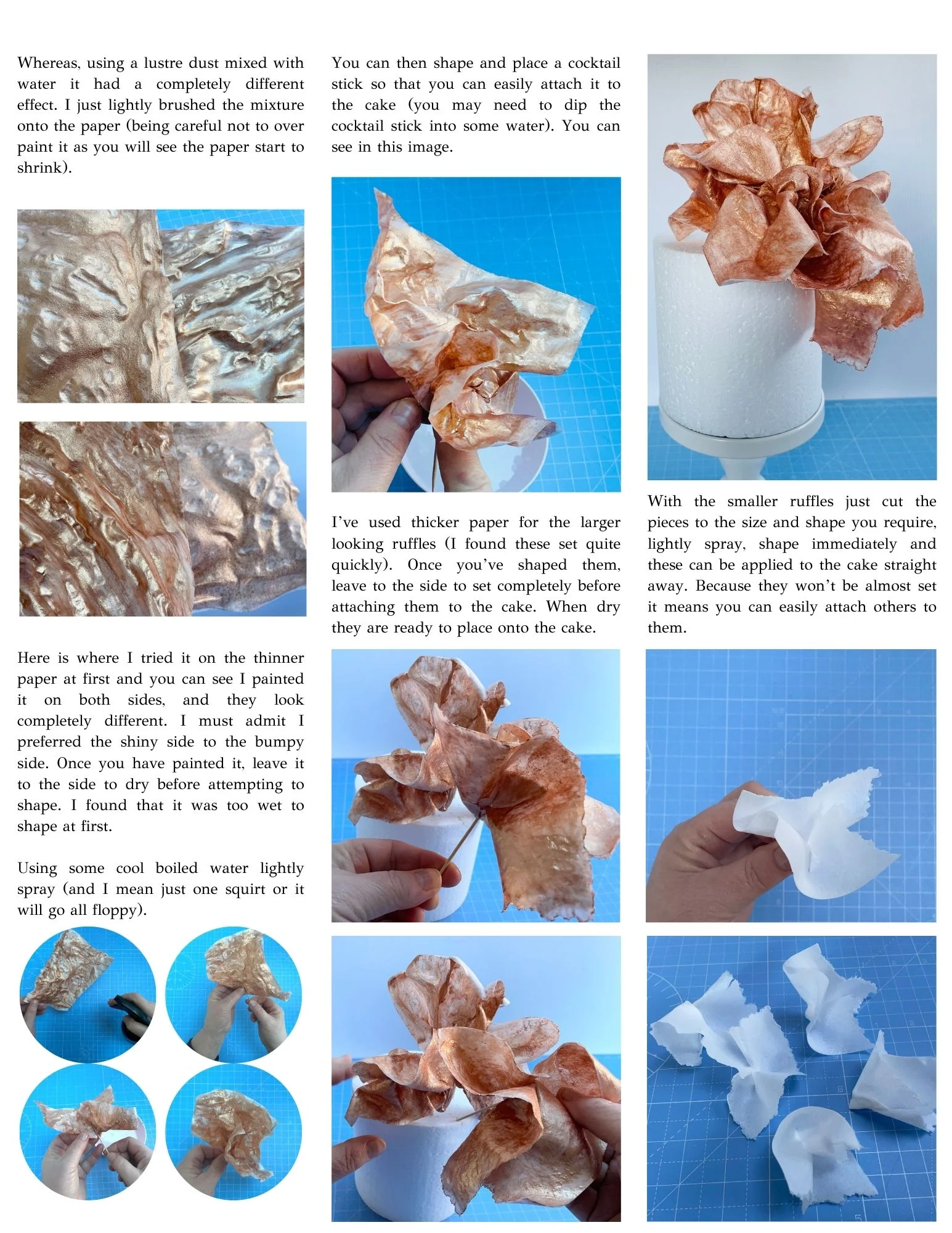 saracino wafer paper cake decorating