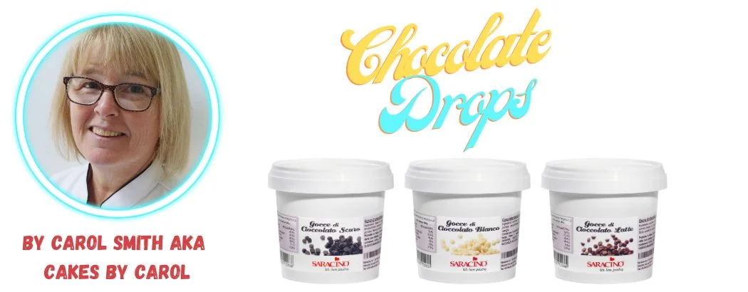 saracino chocolate drops cake ganache dark, white, milk