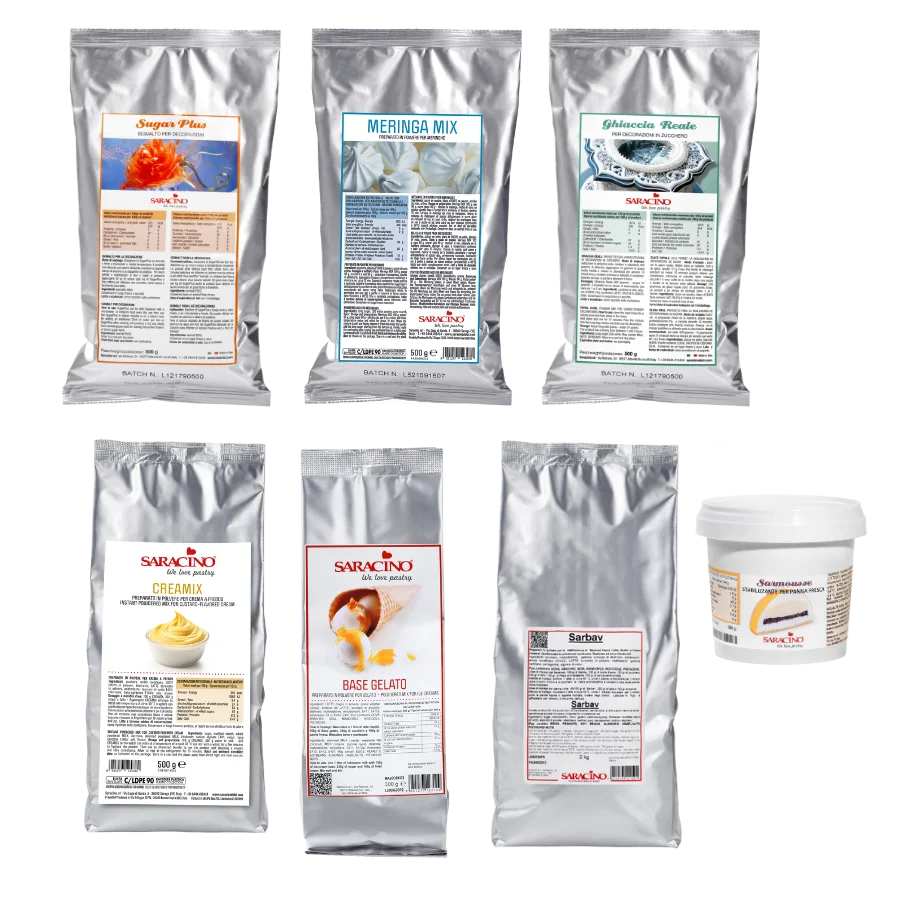 saracino powdered products isomalt royal icing meringue mix custard cream