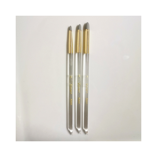 Cerart Round-Tip Brush Set (Gold) – Sizes 0, 2, 4