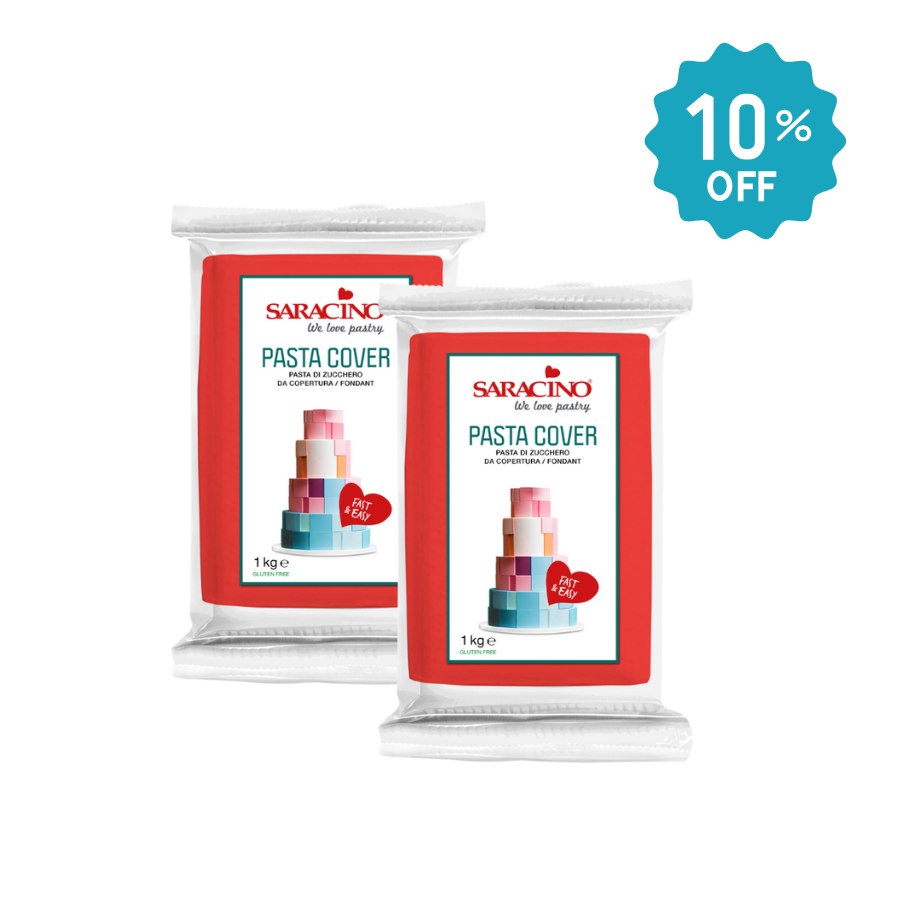 saracino sugar paste fondant pasta cover red 2kg